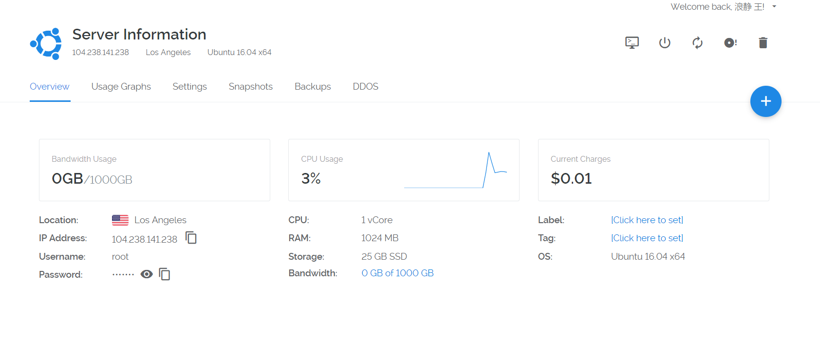 Vultr 服务器信息示例